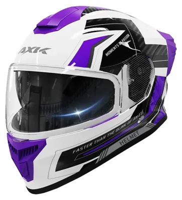 Obrázok produktu pre Motocyklová prilba, štít s ochranou proti zamlženiu, odnímateľný kryt na krk, FARBA: LILKOVÁ