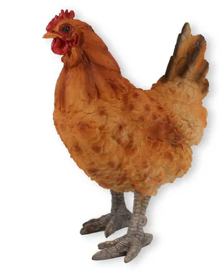 Immagine prodotto di Decorazione per giardino a forma di gallina - Marrone - 29x16x35 cm
