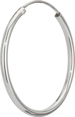 Produktbild von Single 925 Sterling Silber Creole Ohrringe Ohrschmuck Ohrhänger 30mm 7404