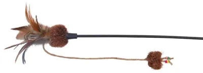 Produktbild von TRIXIE Spielangel Ball / Federn,Kunstst. / Plüsch,Katzenminze, 54 cm