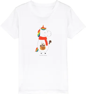 Produktbild von Mr. & Mrs. Panda Kleinkinder T-Shirt Einhorn Pilz 12-14 Jahre (152/164) - Weiß - Geschenk, Kurzarm Kinder, Jungen, Shirts für, Pilze, Kindershirt, Unicorn, Teenager