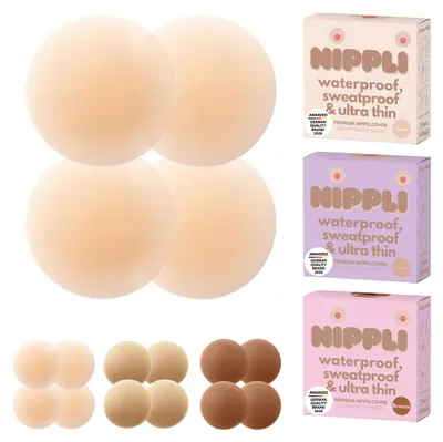 Produktbild von Brustwarzenabdeckung 8 cm, waschbar, Silikon, selbstklebend, nude, für Kleidung