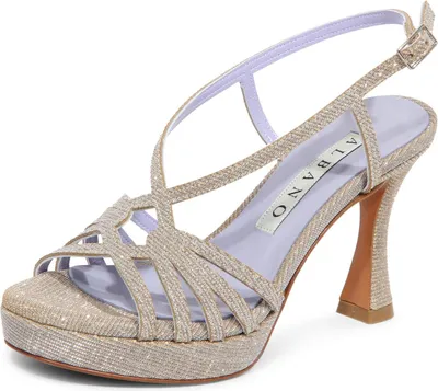 Produktbild von L1184 Sandalo Donna Albano Woman Polyester Sandal Gold/Silver