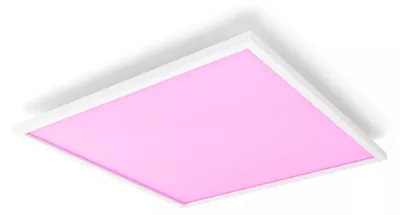 Produktbild von Philips Rechteckige Panelleuchte Surimu, Intelligente Deckenbeleuchtung, Bluetooth/Zigbee, Weiß, Aluminium, Multi, 2000 K
