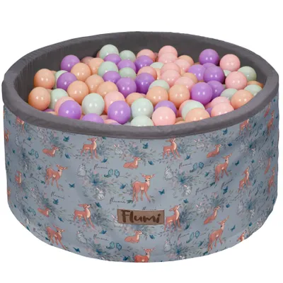 Immagine prodotto di Flumi Grande piscina a secco con palline 90x40 con 200 palline 7 cm  EU-viola, menta, pesca