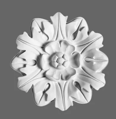 Produktbild von Casa Padrino Stuck Rosette 19.5 x 19.5 cm Deckenstuck Deckenrosette Stuckrosette Wandrosette Barock Jugendstil