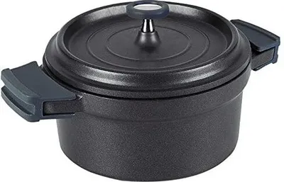 Immagine prodotto di LACOR 25925 Pentola nera per arrosti 24 cm, alluminio fuso
