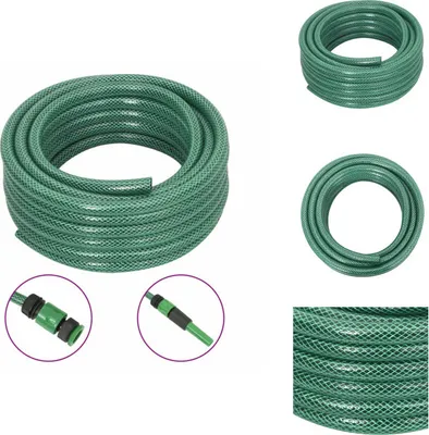 Produktbild von vidaXL Gartenschlauch mit Armaturen-Set Grün 0,6" 50 m PVC -  Gartenschläuche