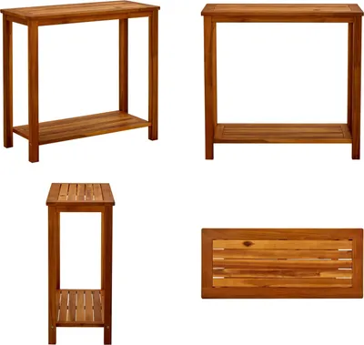 Image de vidaXL Table de console de jardin 80x35x75 cm Bois massif Acacia - Table de console de jardin - Tables de jardin - Tables en bois
