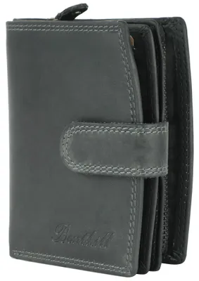 Produktbild von Benthill Damen Geldbörse Echt Leder - Geldbeutel mit RFID Schutz - Portemonnaie mit viele Kartenfächer - Echtleder Vintage Damenbörse inkl. Geschenkbox