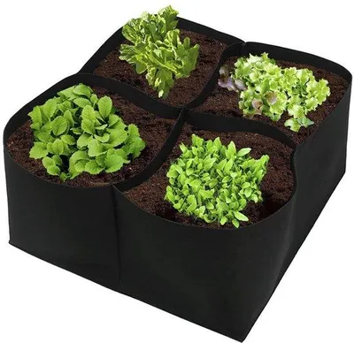 Immagine prodotto di Sacchetti per la coltivazione di ortaggi da giardino, sacchetti in tessuto non tessuto, 4 sacchetti, 60 × 60 × 30 cm