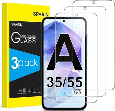 Produktbild von Panzer Schutz Glas Samsung Galaxy A35/A55 5G 9H Härte 3 Stück