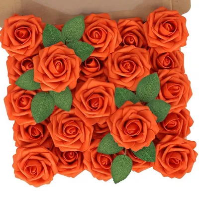 Productafbeelding van Kunstrozen - Decoratieve kunstbloemen voor tafeldecoratie - 25 stuks