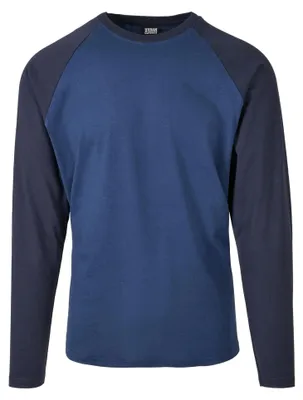 Image de Urban Classics - T-shirt à manches raglan pour homme Manches contrastées TN881 (S) (Bleu foncé/Bleu nuit)