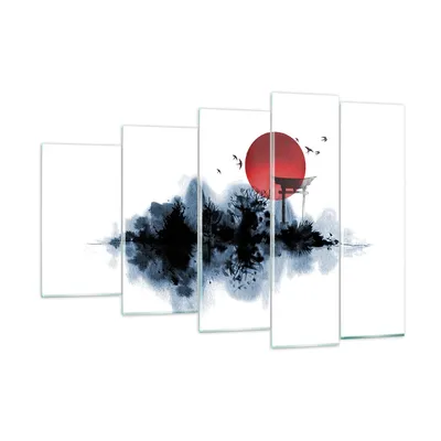 Produktbild von Bilder auf glas - 5 Teile - Rot Sonne Tor - 150x100cm - Glasbilder - Wandbilder - Bilder - zum Aufhängen bereit - Wanddekoration aus Glas - Glas Bilder - Wandbild auf Glas - GEG150x100-4666