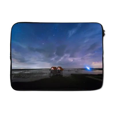 Produktbild von MuchoWow® Laptop Hülle 14 ZollHütte unter den Sternen Laptoptasche - Laptoptasche - Stoßsicher - Schutzhaube