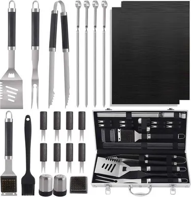 Produktbild von Famanu Grillset 21-teilig – Barbecue Zubehör in Schwarz