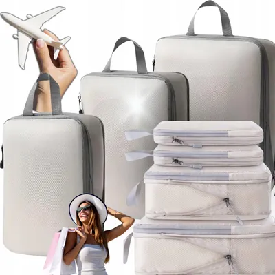 Immagine prodotto di ORGANIZZATORE A COMPRESSORE per l'imballaggio di valigie e borse da viaggio set di 3