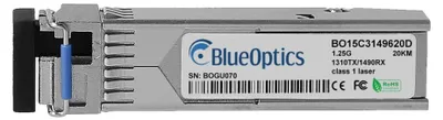 Productafbeelding van BlueOptics E1MG-BXU-RU-BO, vezeloptische module, 1250 Mbit/s, SFP, LC, BX-U, 20.000 meter
