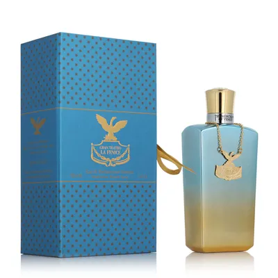 A perfume bottle and its box are displayed against a white background.