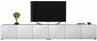 Zdjęcie produktu dla Szafka rtv pod telewizor 300 biała matowa biały mat nowoczesna solidna