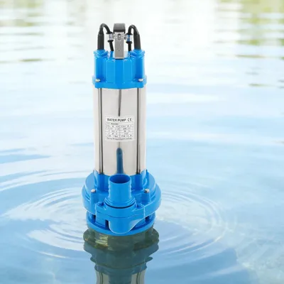 Produktbild von Tauchpumpe - Schmutzwasser- und Abwasserpumpe 2200 W 230 V - Edelstahl - Für Kellerentwässerung und Gartenbewässerung - Blau