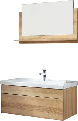 Obrázek produktu pro Home Deluxe - Sada koupelnového nábytku - WANGEROOGE BIG wood - Medium - včetně umyvadla a kompletního příslušenství - velikost umyvadla: cca 80 cm I Koupelnový nábytek umyvadlo Sada koupelnového nábytku
