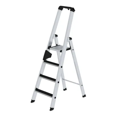 Produktbild von Günzburger Steigtechnik Stufen-Stehleiter einseitig begehbar mit clip-step 4 Stufen - 041504