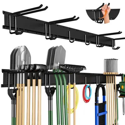 Productafbeelding van Elzusha - Set van 2 Wandhouders voor Tuingereedschap met Hoge Draagkracht