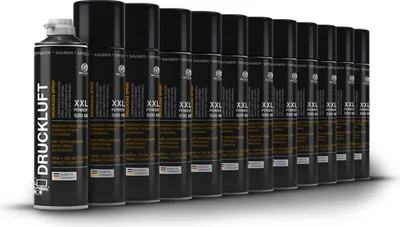 Produktbild von 12x OCTOPUS Druckluftspray, Druckluft zur Reinigung von Elektronik, 500 ml