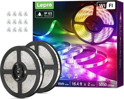 Productafbeelding van Slimme RGB LED-strip - 10 meter, waterdicht, dimbaar, WLAN-compatibel, geschikt voor binnen- en buitengebruik
