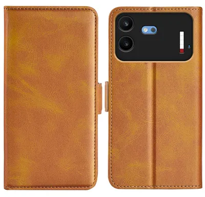 Produktbild von MobyDefend Hülle für Nothing Phone (4b) - Premium Klapphülle mit Kartenfächern und Standfunktion – Seitenverschluss - LichtBraun