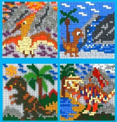 Produktbild von Stick it® Stecksystem kleine Dinos 4 in 1