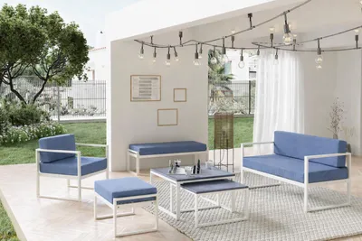 Productafbeelding van Tuinset, salontafelset MONAKO, kleur: zachtblauw