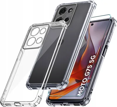 Obrázek produktu pro Pouzdro pro Motorola Moto G75 5G ANTI-SHOCK CLEAR CASE + Ochranné sklo 9H