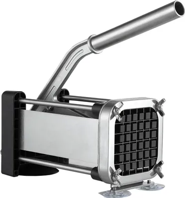 Produktbild von Profi Kartoffelschneider aus Edelstahl, Pommes Schneider 1/2 Zoll, stabiler Hebel, ideal für Kartoffeln, Karotten, Gurken