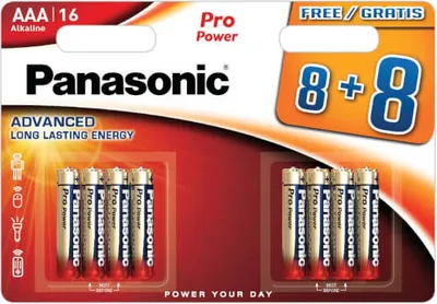 Obrázek produktu pro Panasonic Batteries Panasonic Pro Power battery LR03PPG/16B (8+8pcs)