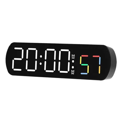 Image de Réveil électronique LED avec date, luminosité réglable, réveil avec affichage de la température pour le salon, le bureau, la chambre à coucher