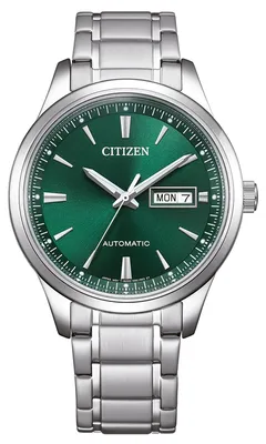 Obrázok produktu pre Pánske hodinky Citizen model: NY4058-79XC so zeleným ciferníkom a náramkom z nehrdzavejúcej ocele