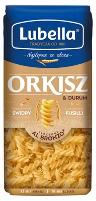 Zdjęcie produktu dla Lubella, makaron z mąki pszennej i durum, "Świdry", 400 g