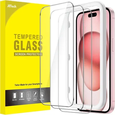 Produktbild von iPhone 15 6,1 Zoll Schutzfolie Panzerglas Displayschutz 9H Härte 3 Stück