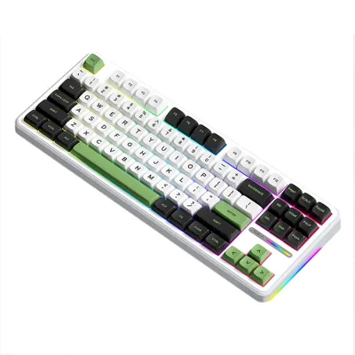Produktbild von AULA F87 Mechanische Tastatur Kabellose Tastatur mit Dichtungsstruktur und Tri-Mode-Konnektivitaet 87-Tasten-Gaming-Tastatur mit geringer Verzoegerung und Lichteffekt