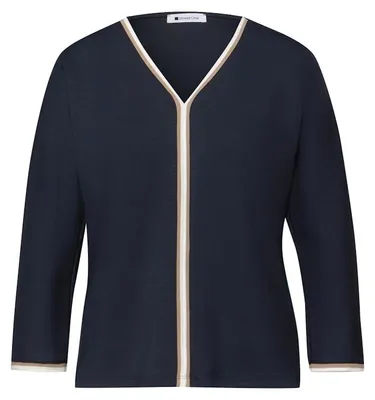 Produktbild von T-Shirt STREET ONE 324793 Shirt w. stripped panel für Damen