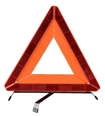 Zdjęcie produktu dla Trójkąty ostrzegawcze czerwone norma europejska bezpieczeństwo 2 szt 43 cm