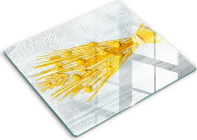 Zdjęcie produktu dla Deska kuchenna – 60 cm x 52 cm - Szklana deska do krojenia - Szkło hartowane – Antypoślizgowa - Makaron