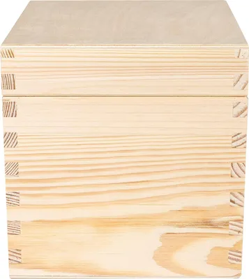 Immagine prodotto di Creative Deco Quadrato Scatola in Legno con Coperchio | 16x16x16cm | Scatola Conteniore Portaoggetti Portagiochi | Perfetta per Decoupage Documenti