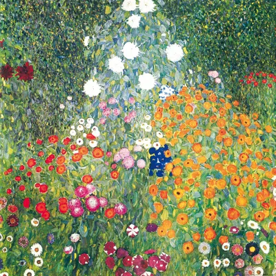 Produktbild von Gustav Klimt Kunstdruck Bild - Blumengarten, 1906-08 (70 x 70 cm)