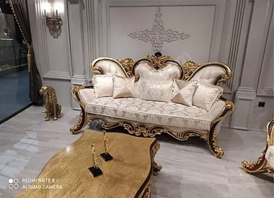 Produktbild von Polster Garnitur Chesterfield 3+1 Sitz + Couchtisch Holz Barock Rokoko