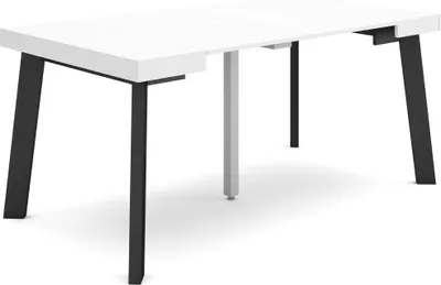 Immagine prodotto di TAPA Consolle allungabile, 160x90x73cm, Per 8 persone, Gambe in legno, Bianco