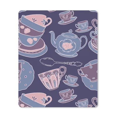 Produktbild von MuchoWow® Mauspad Mousepad Muster - Tee - Tasse - Teekanne 30x40 cm - Mousepads - Maus Mat - Pad - Mausunterlage - Mausmatten